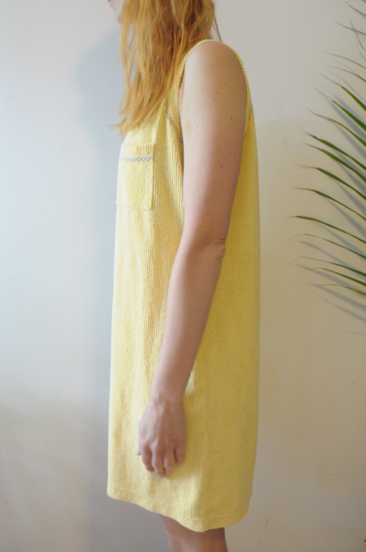 Robe en ratine jaune
