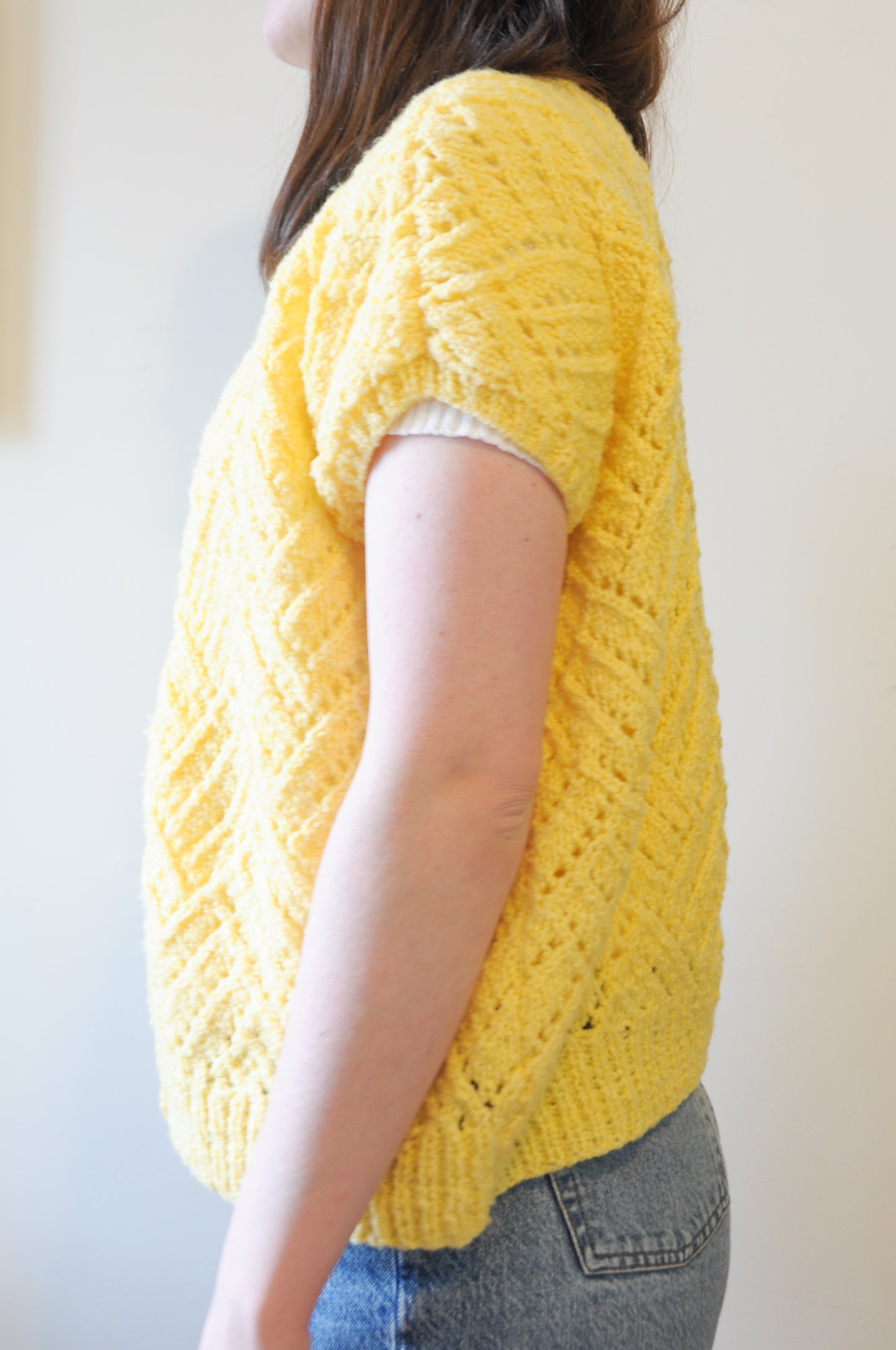 Veste tricot canari