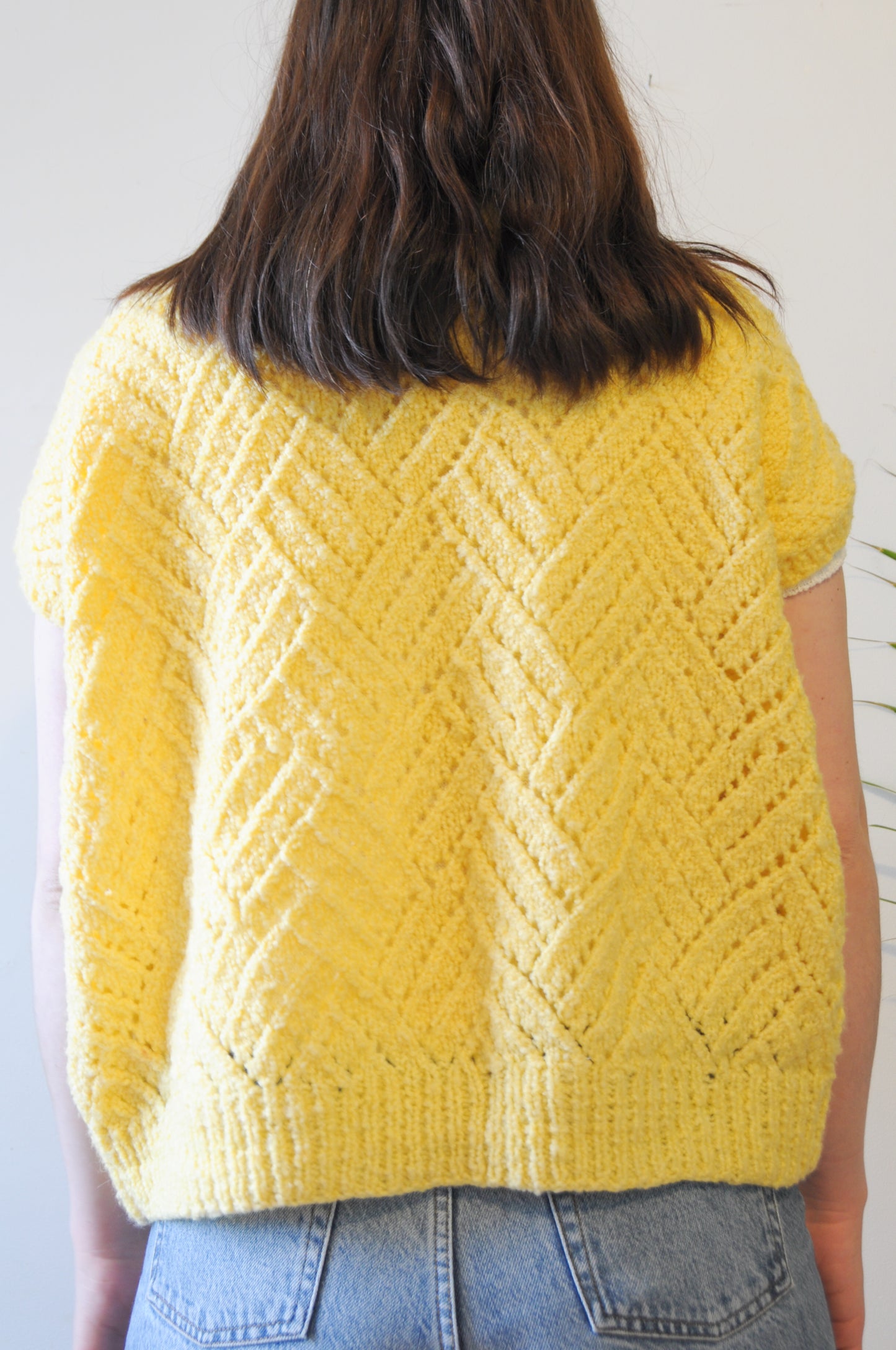 Veste tricot canari