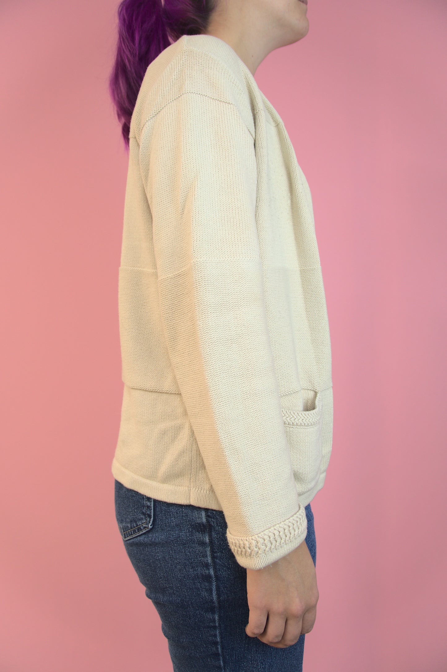 Cardigan coton beige