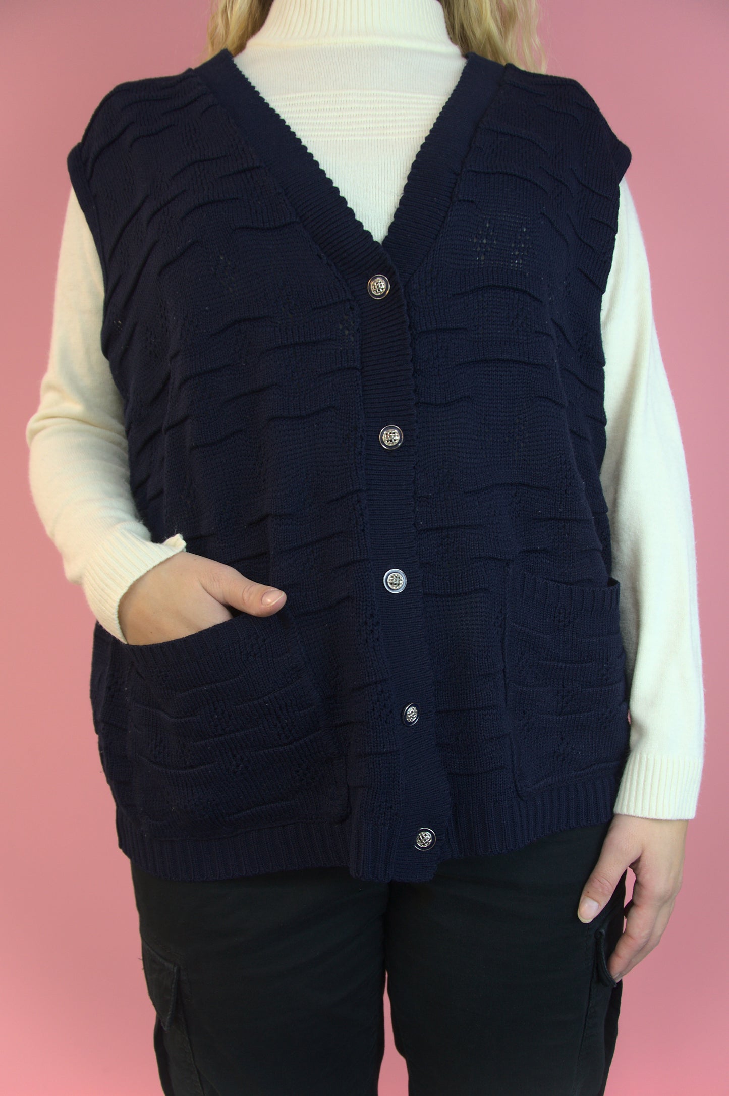 Veste bleu losange