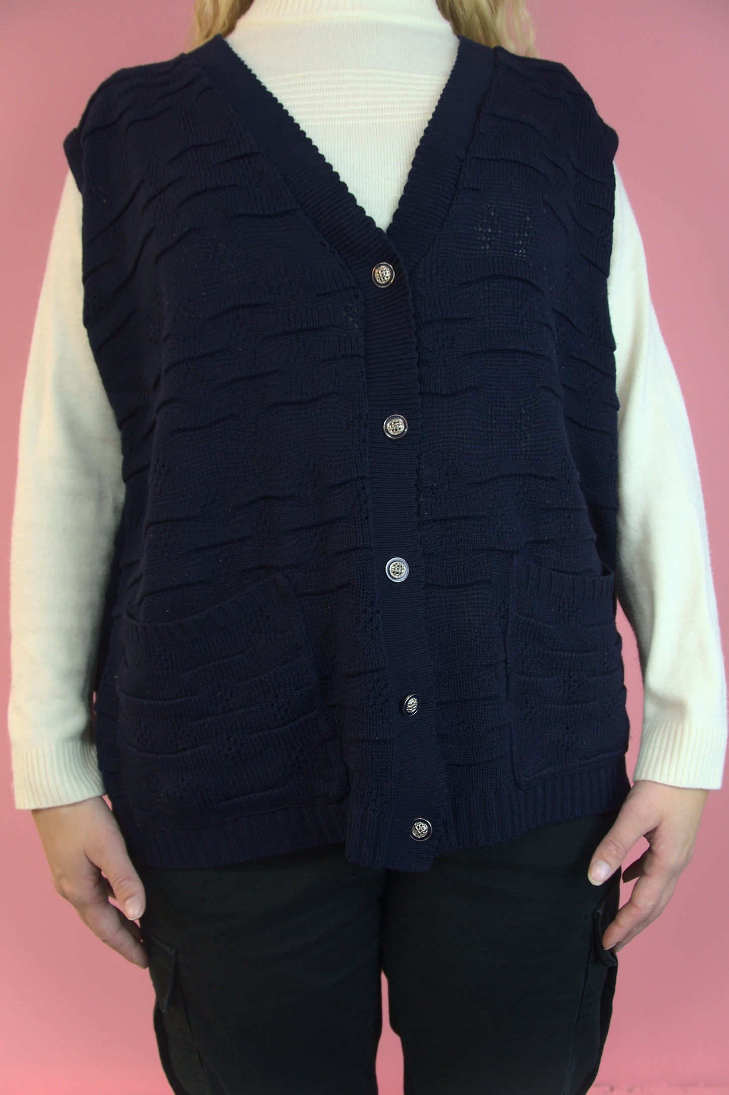 Veste bleu losange