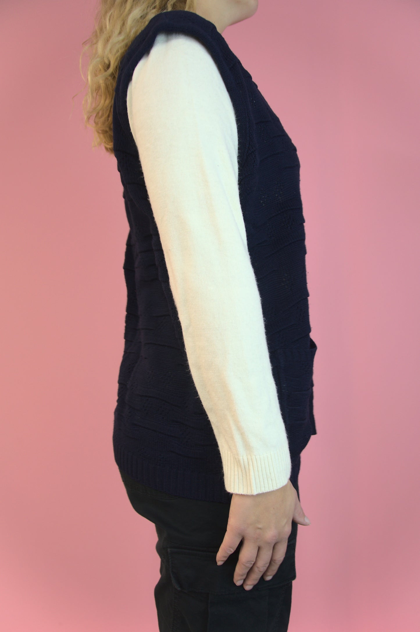 Veste bleu losange