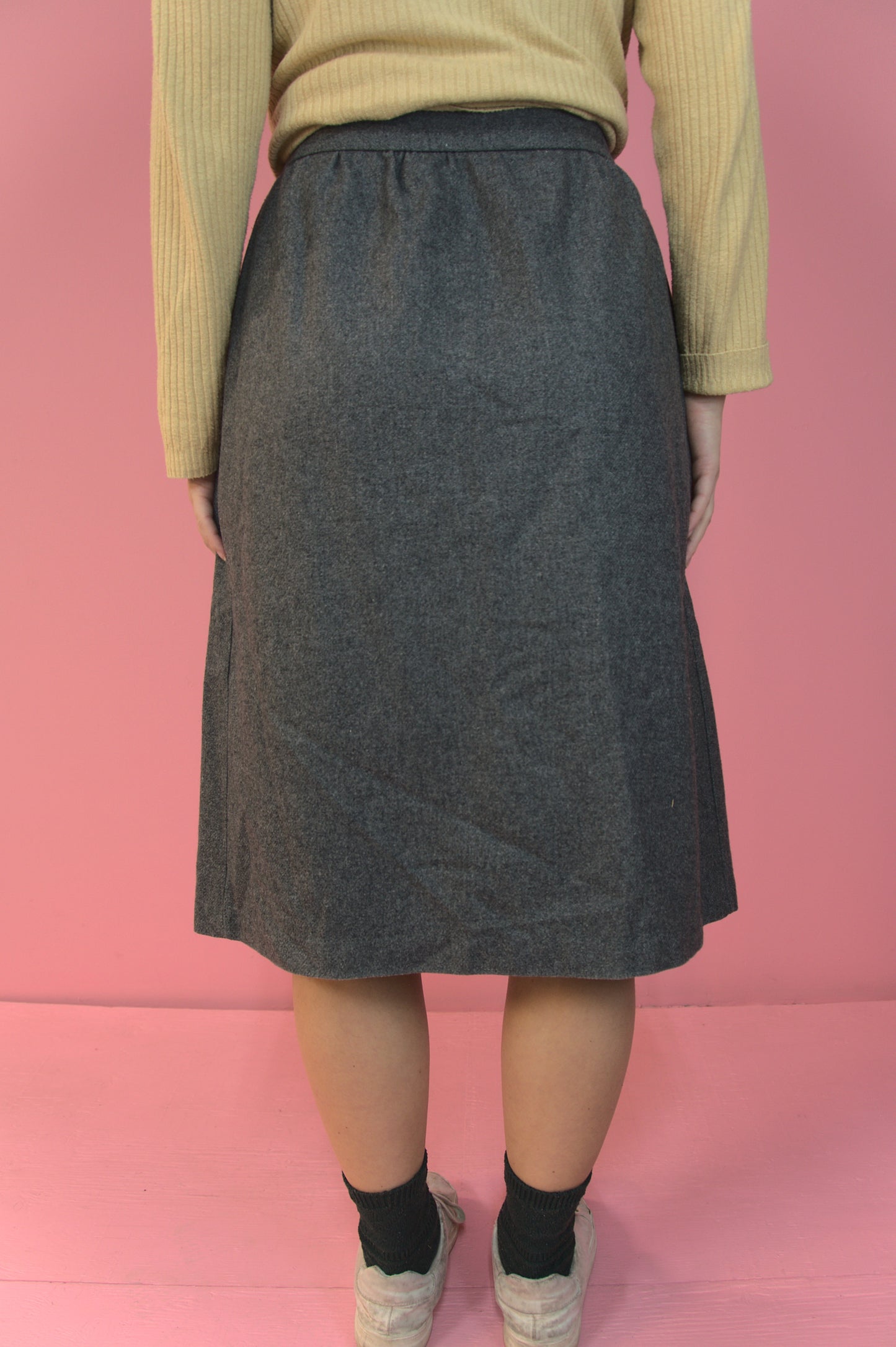 Jupe en laine grise