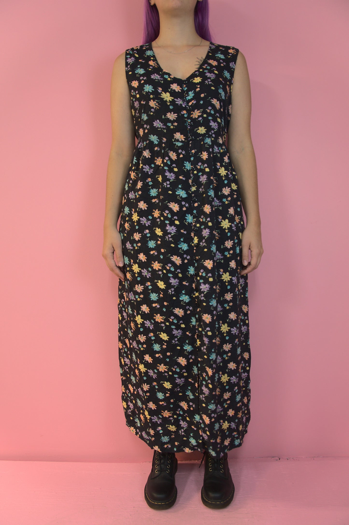 Robe longue fleurs