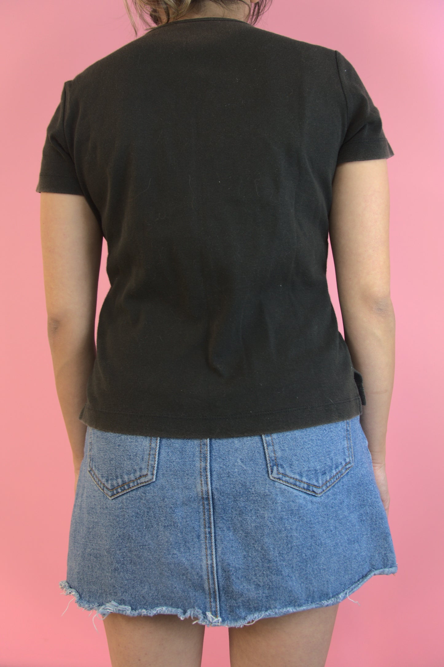 T-shirt noir délavé