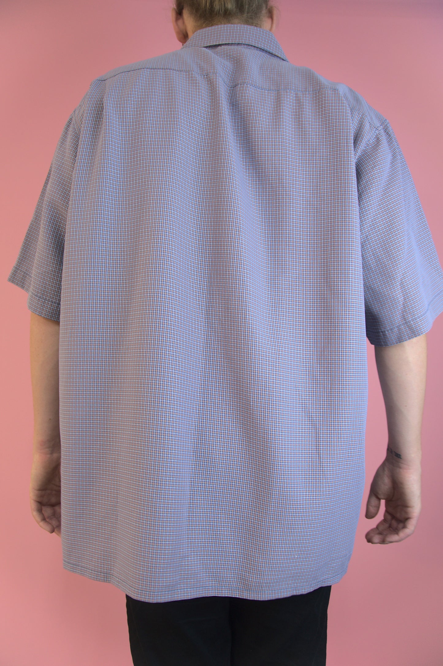 Chemise quadrillée mauve