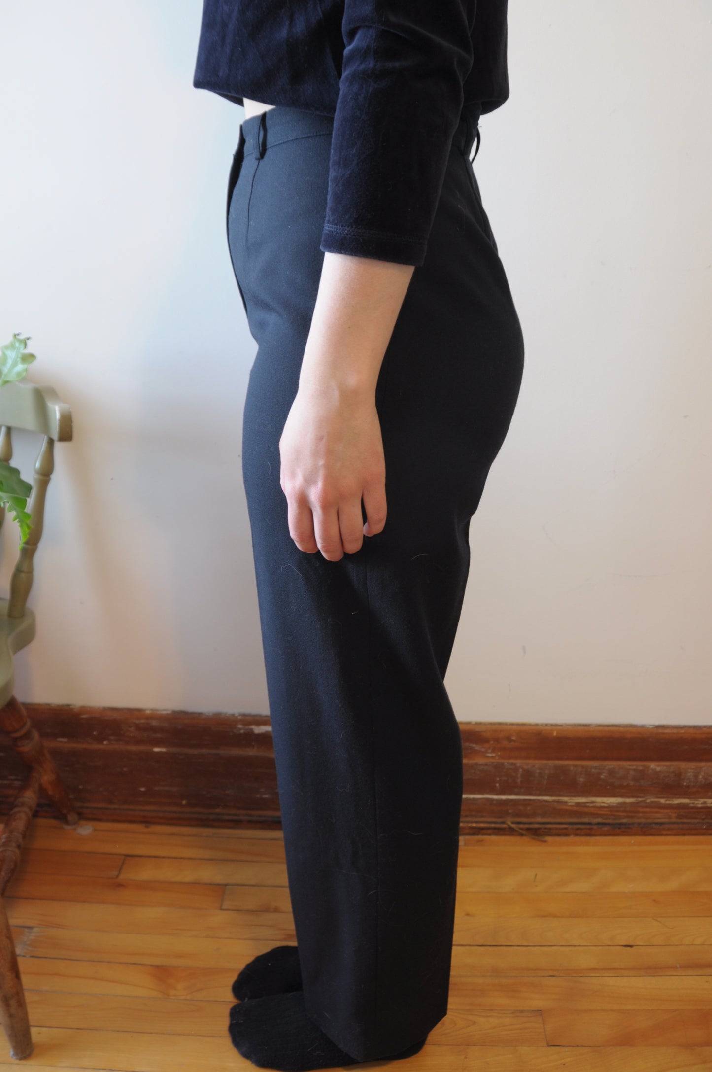 Pantalon en laine pénombre