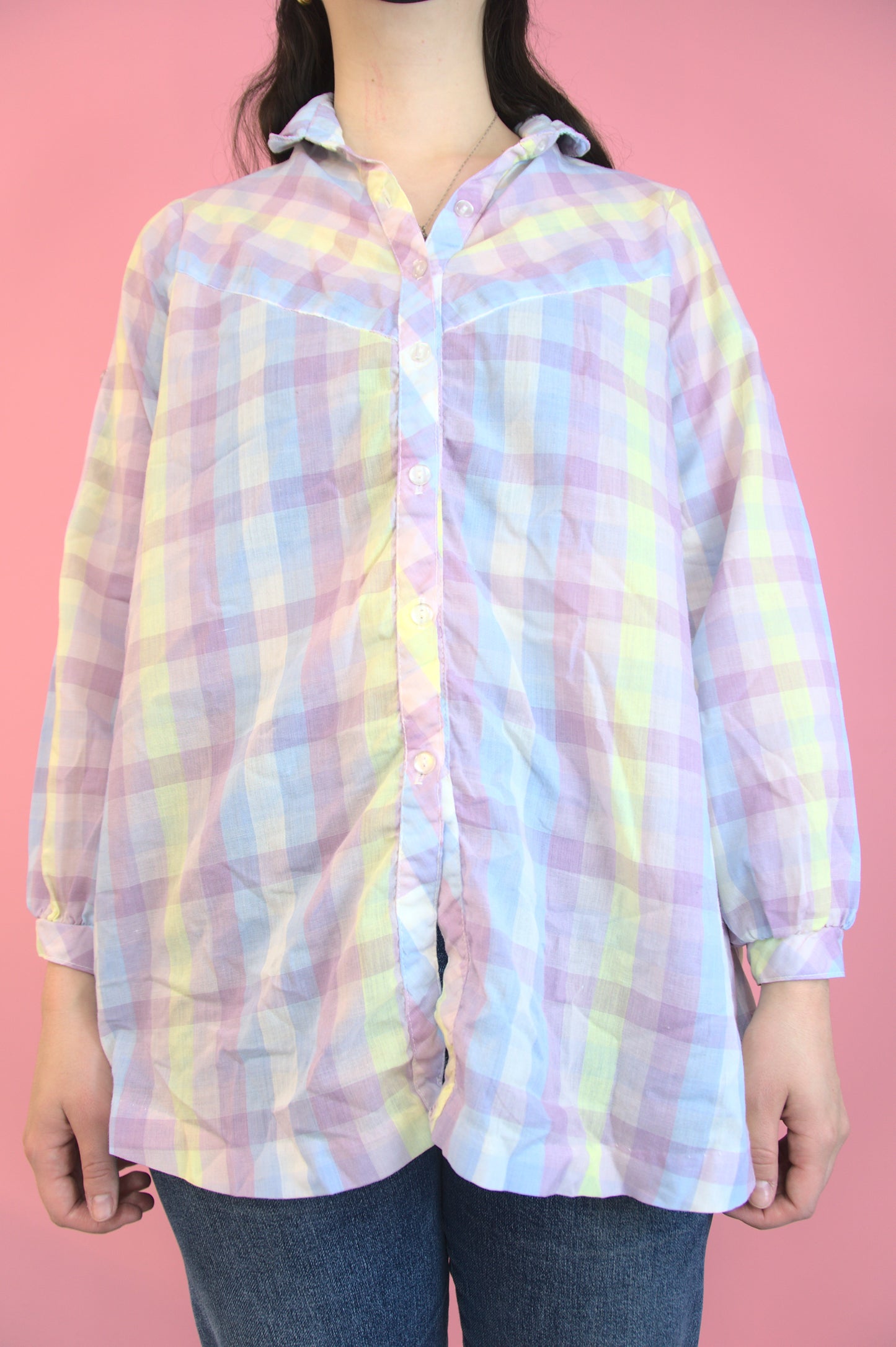 Chemise carreaux pastel