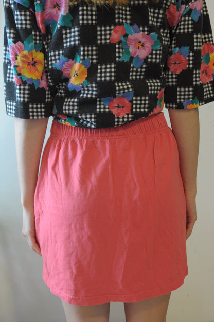 Skort rose en coton