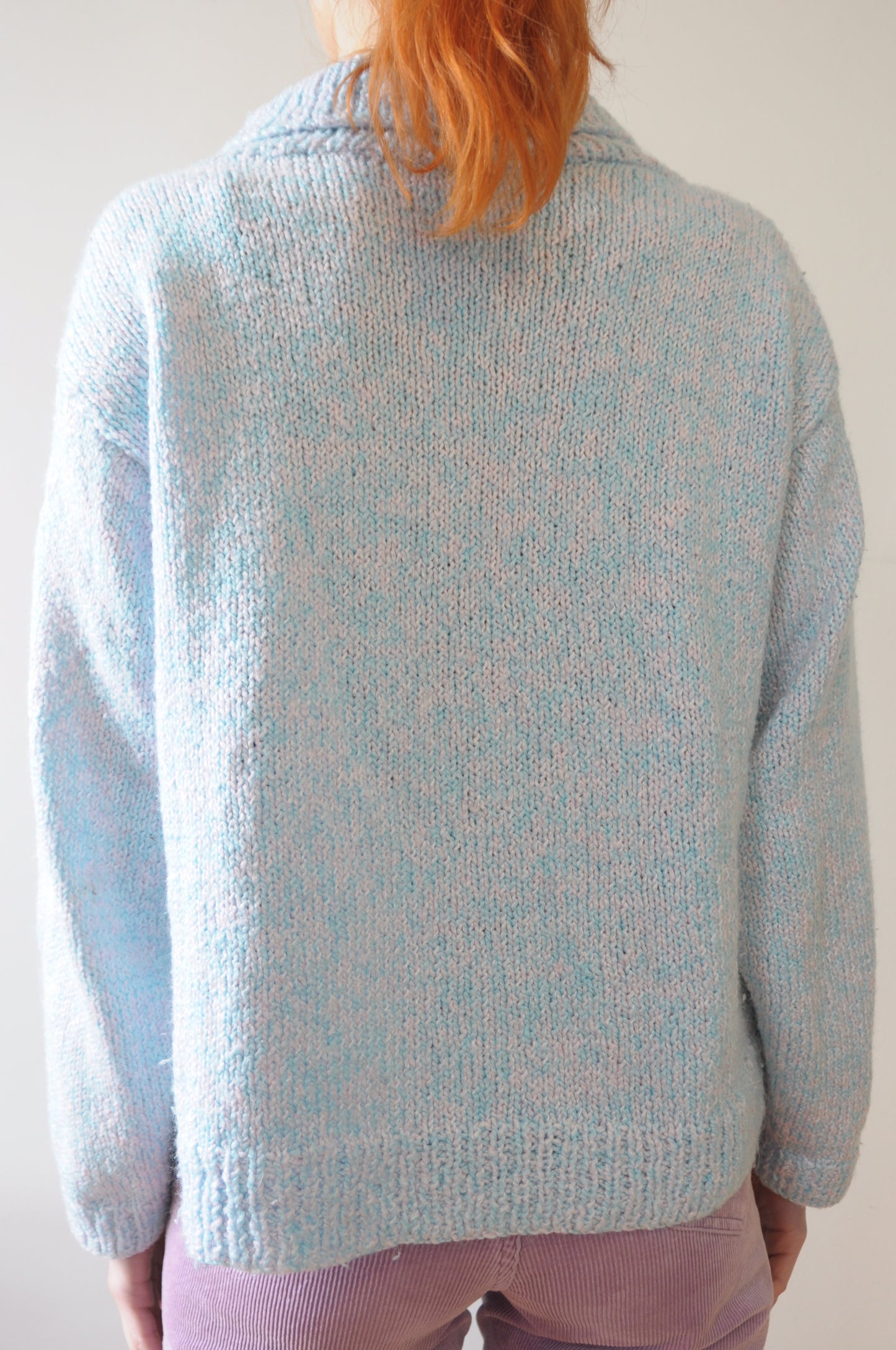 Col roulé tricot barbe à papa