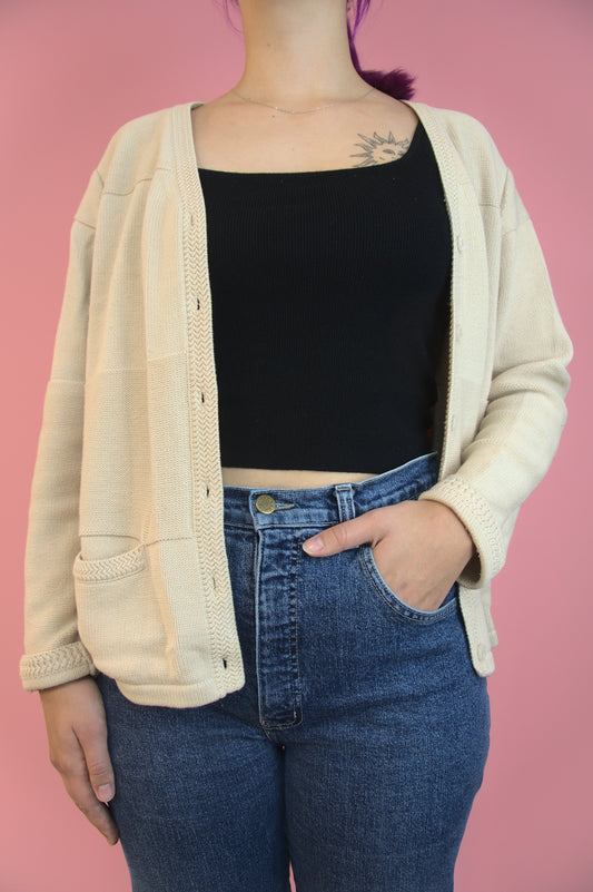 Cardigan coton beige