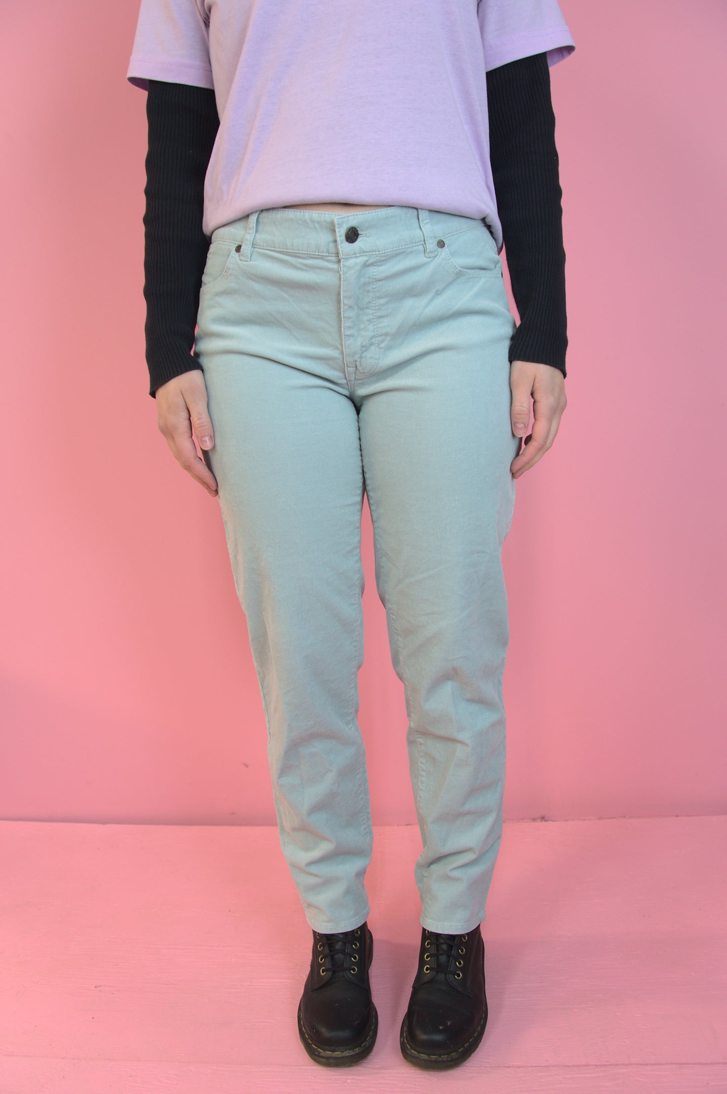 Pantalon petit corduroy bleu léger