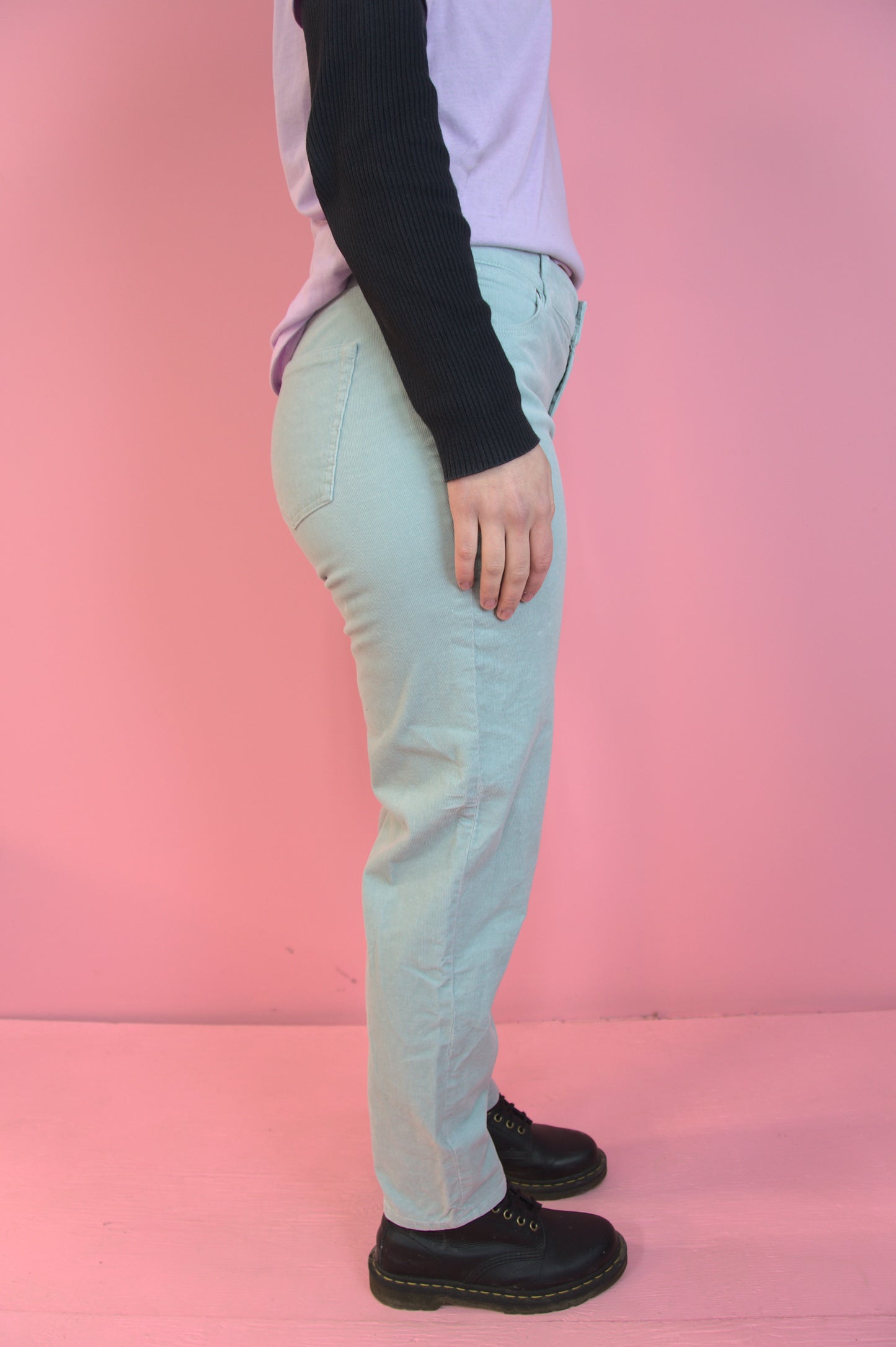 Pantalon petit corduroy bleu léger