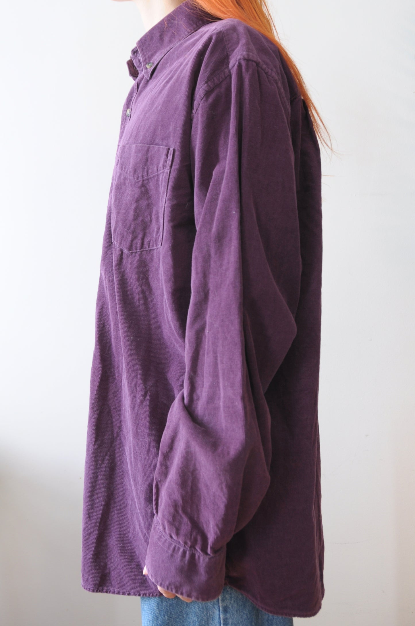 Chemise mauve petit corduroy