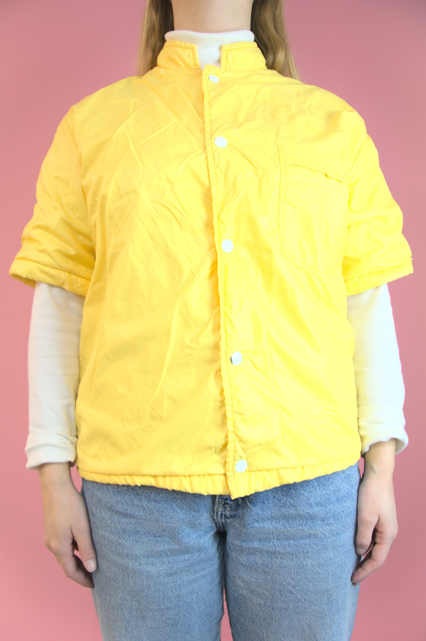 Veste manches courtes canari