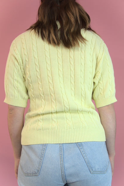 Tricot jaune pastel