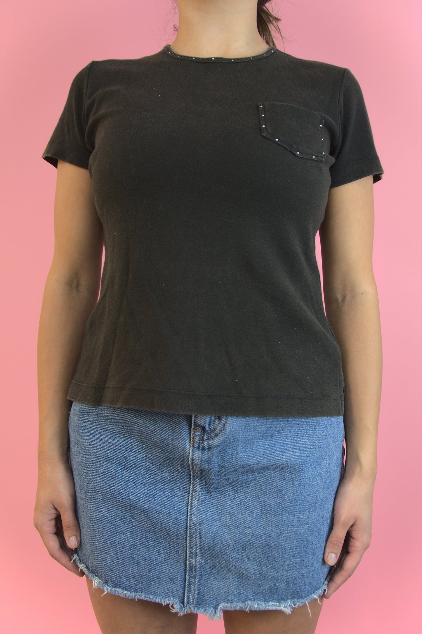 T-shirt noir délavé