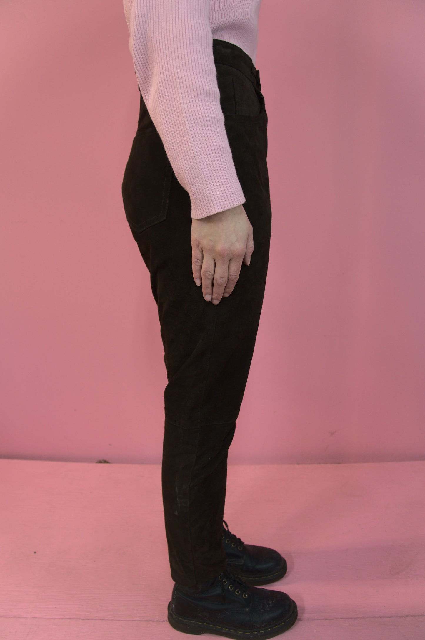 Pantalon suède brun