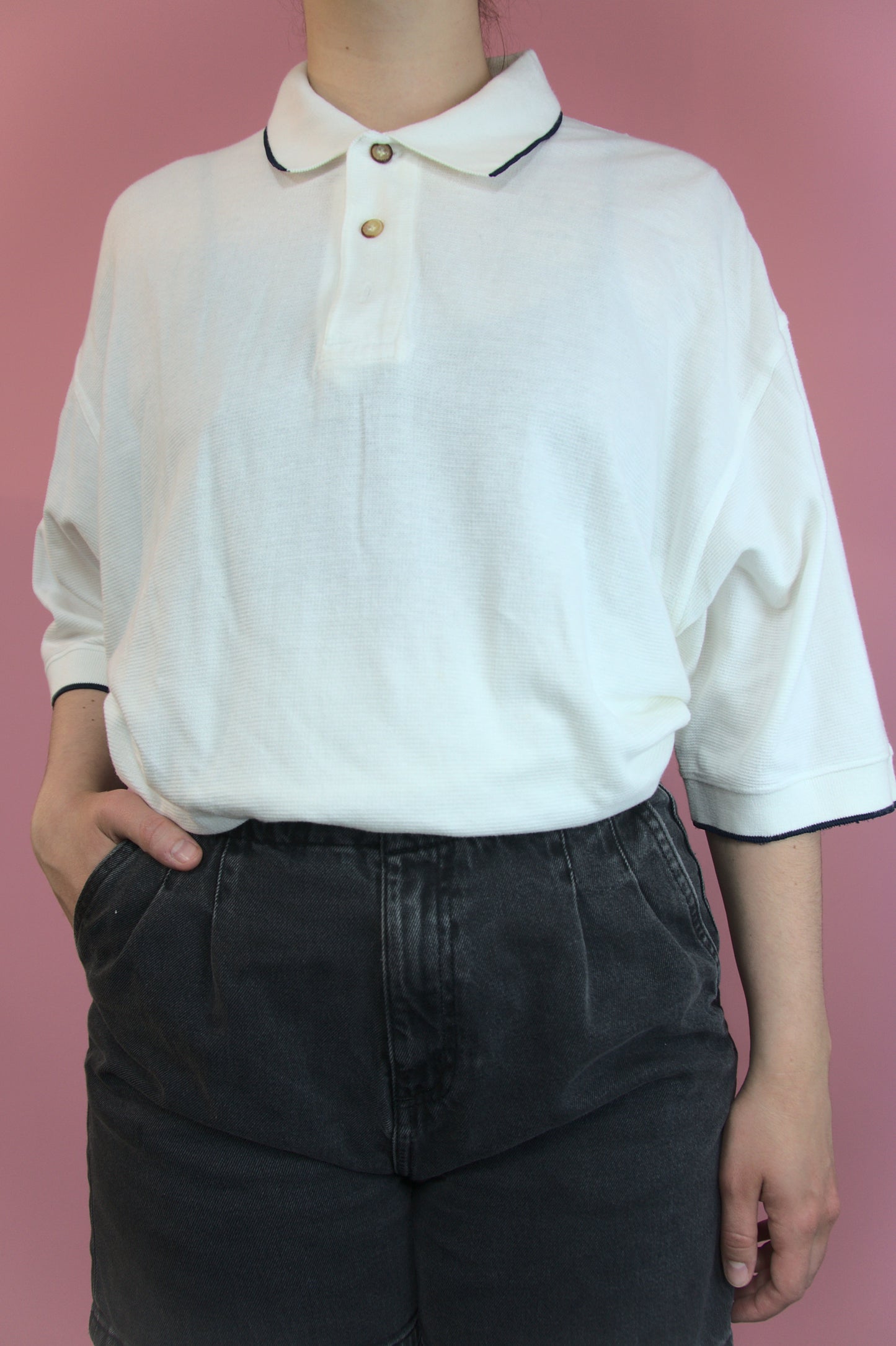 Long polo blanc